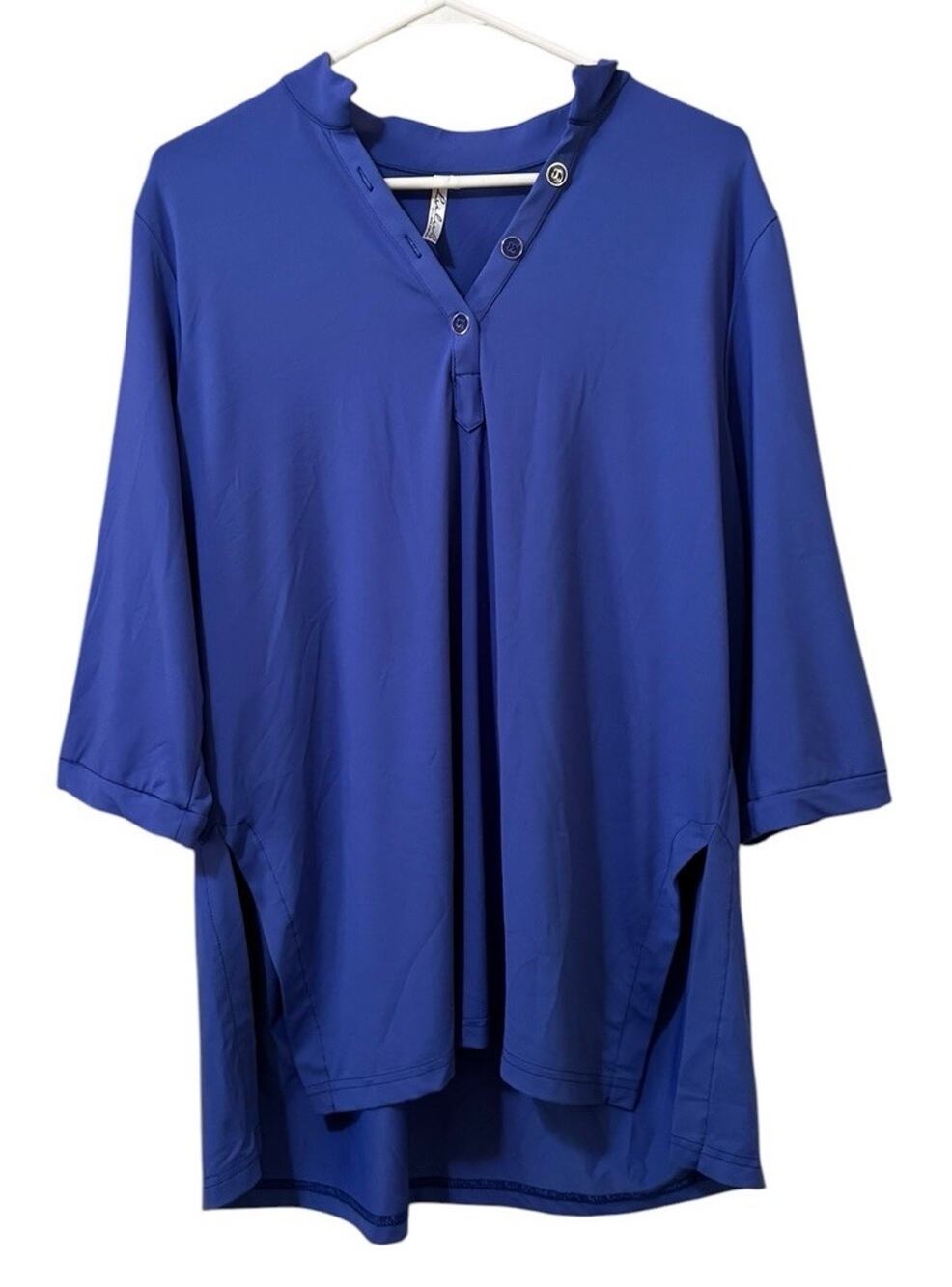 Lulu B Women Size XL Tunic Top Stretch 3/4 Sleeve Minimalist Casual Relaxed City